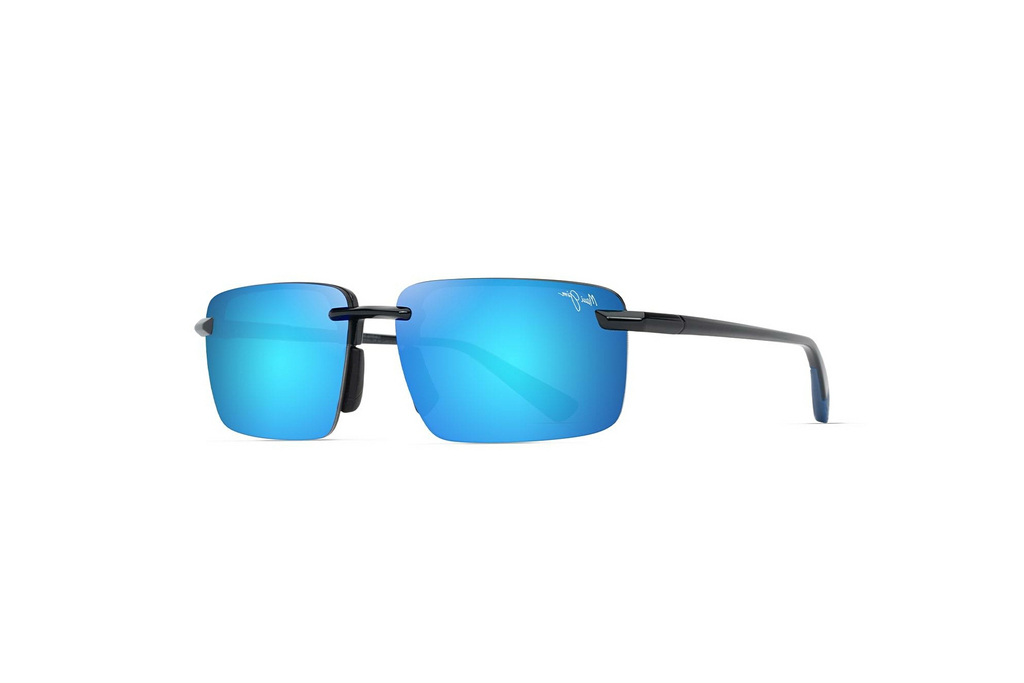 Maui Jim   Laulima AF B656-02 Blue HawaiiShiny Black w/Blue