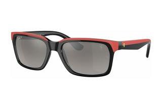 Ray-Ban RB4393M F6015J GreyBlack On Red